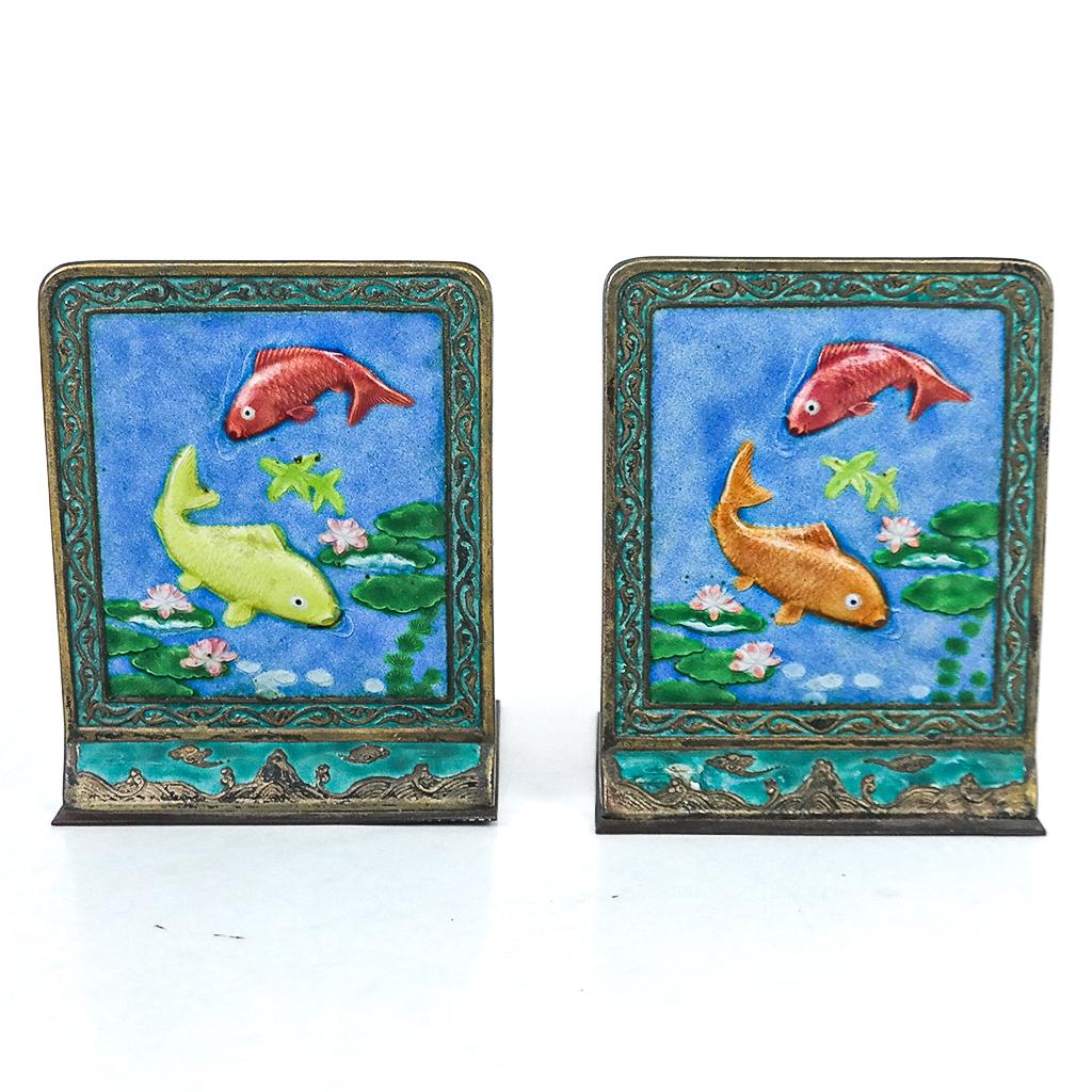 Pair of Bronze Fish Motif Bookends (1 of 6)