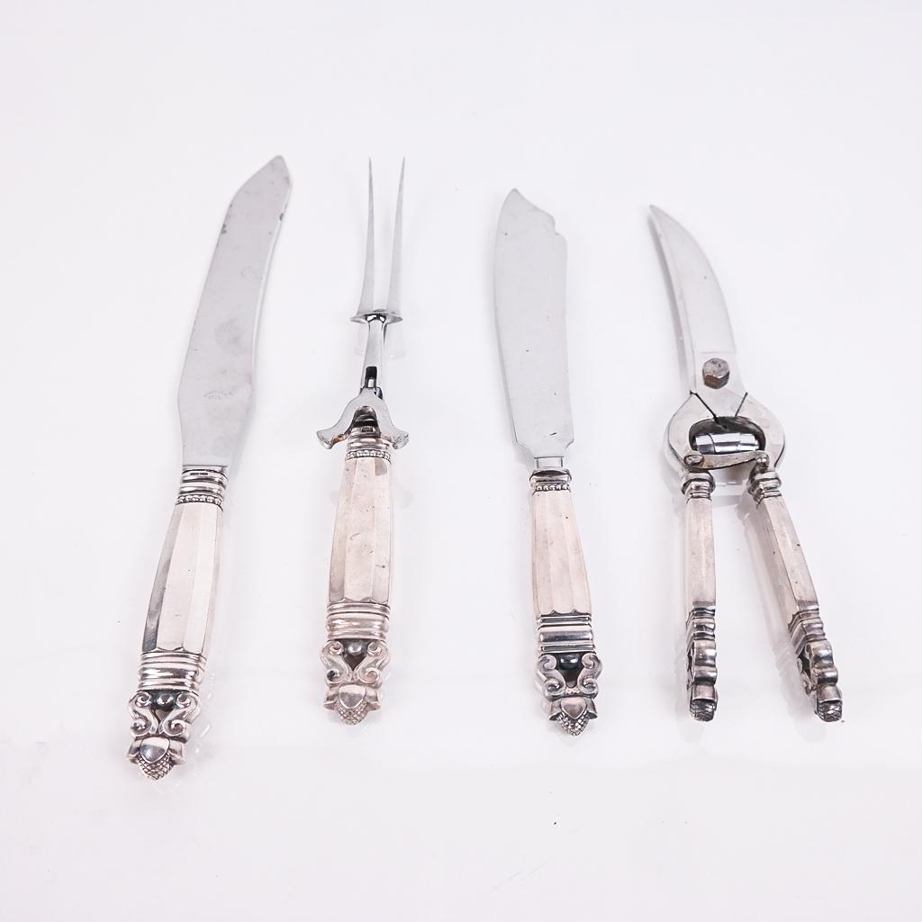 4 Georg Jensen Sterling Silver Handled Serving Pie (1 of 8)