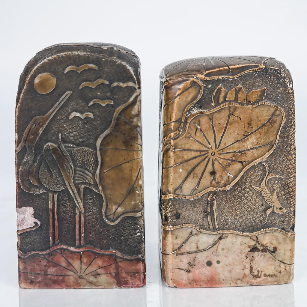 2 Carved Stone "Chops" or Seals (1 of 8)