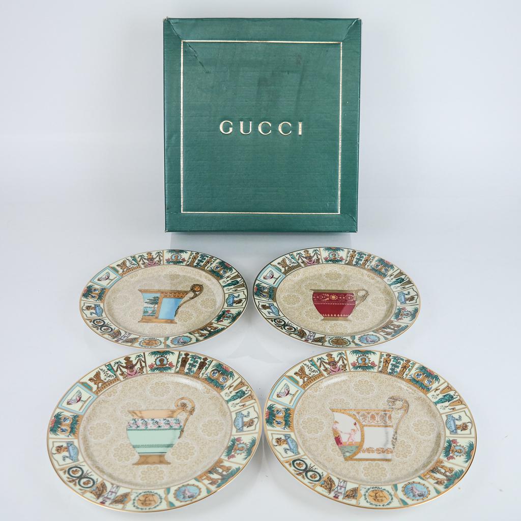 Boxed Set of Four Gucci Plates (NIB) (1 of 12)