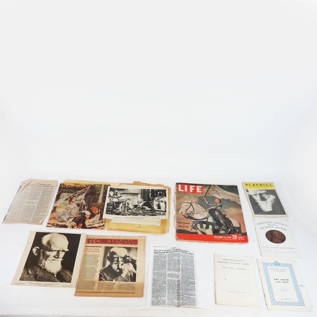 G.B. SHAW: Group of Ephemera (1 of 10)