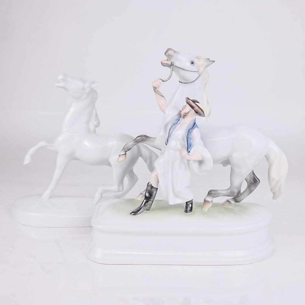 Two Herend Horse Models, Marked (1 of 7)