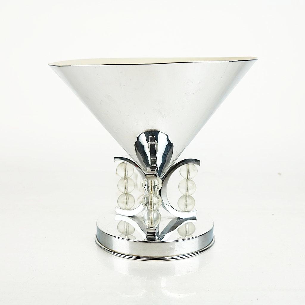 Art Deco-Style Chrome Table Lamp (1 of 7)