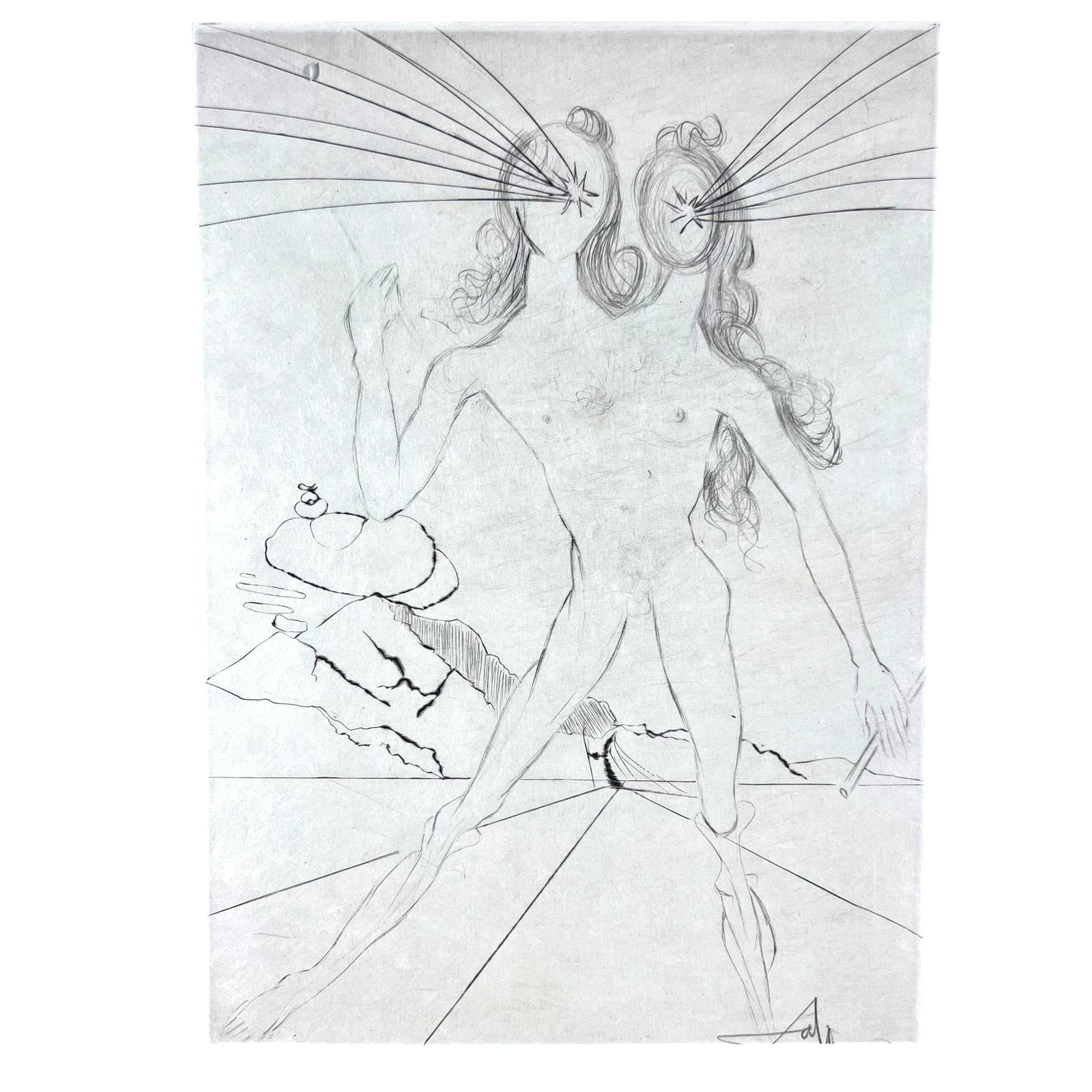 Salvador DALI: "Les Amours..." - B&W Drypoint (1 of 10)