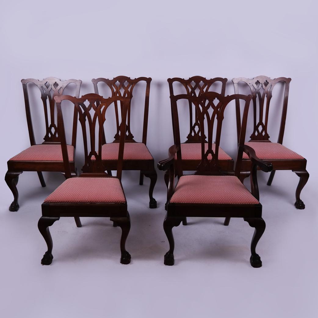 6 American Chippendale-Style Dining Chairs (1 of 11)