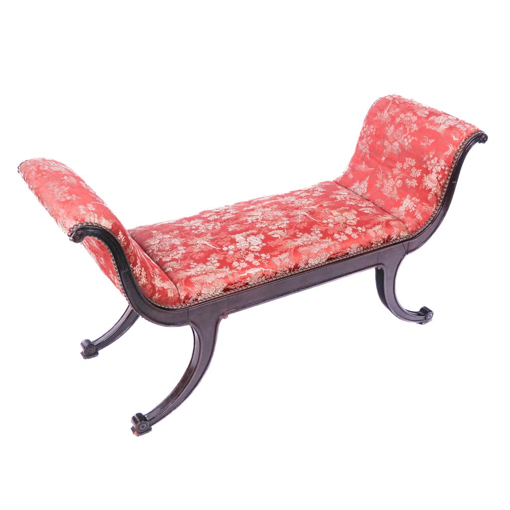 English Regency Mahogany Window Bench (1 of 8)