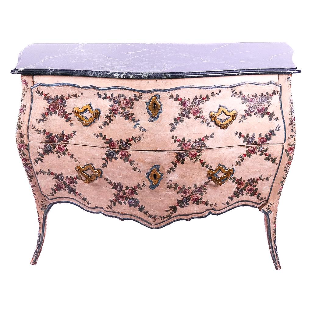 Italian Rococo Painted Commode (1 of 20)