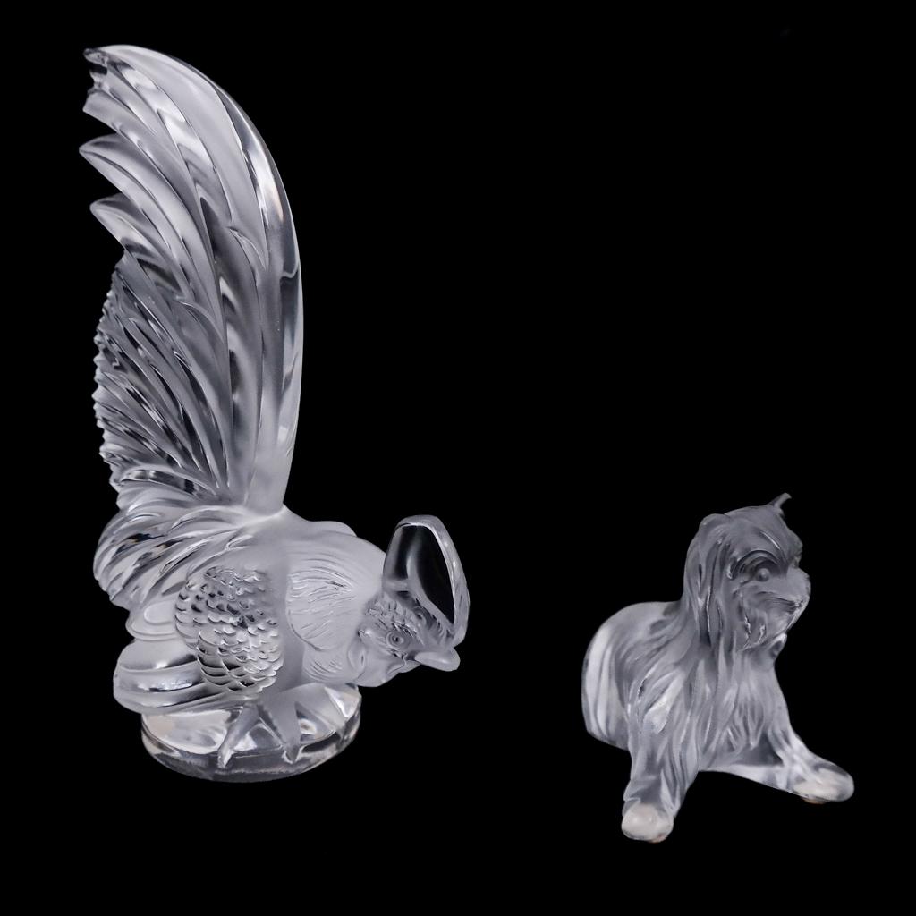 Two Lalique Crystal Animals Auction