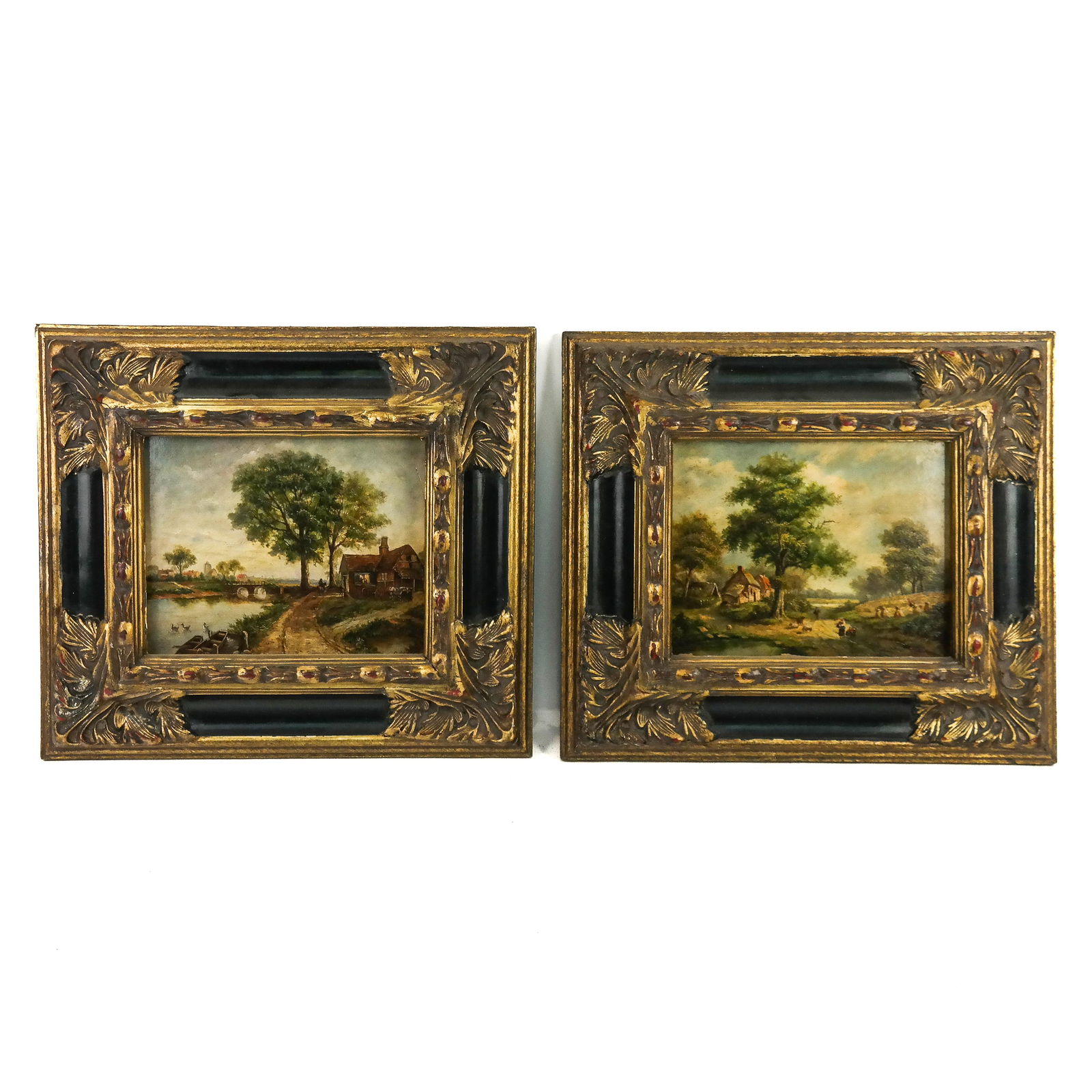 G. ROSE: Pastoral & Village Scenes - Pair of Paint (1 of 12)