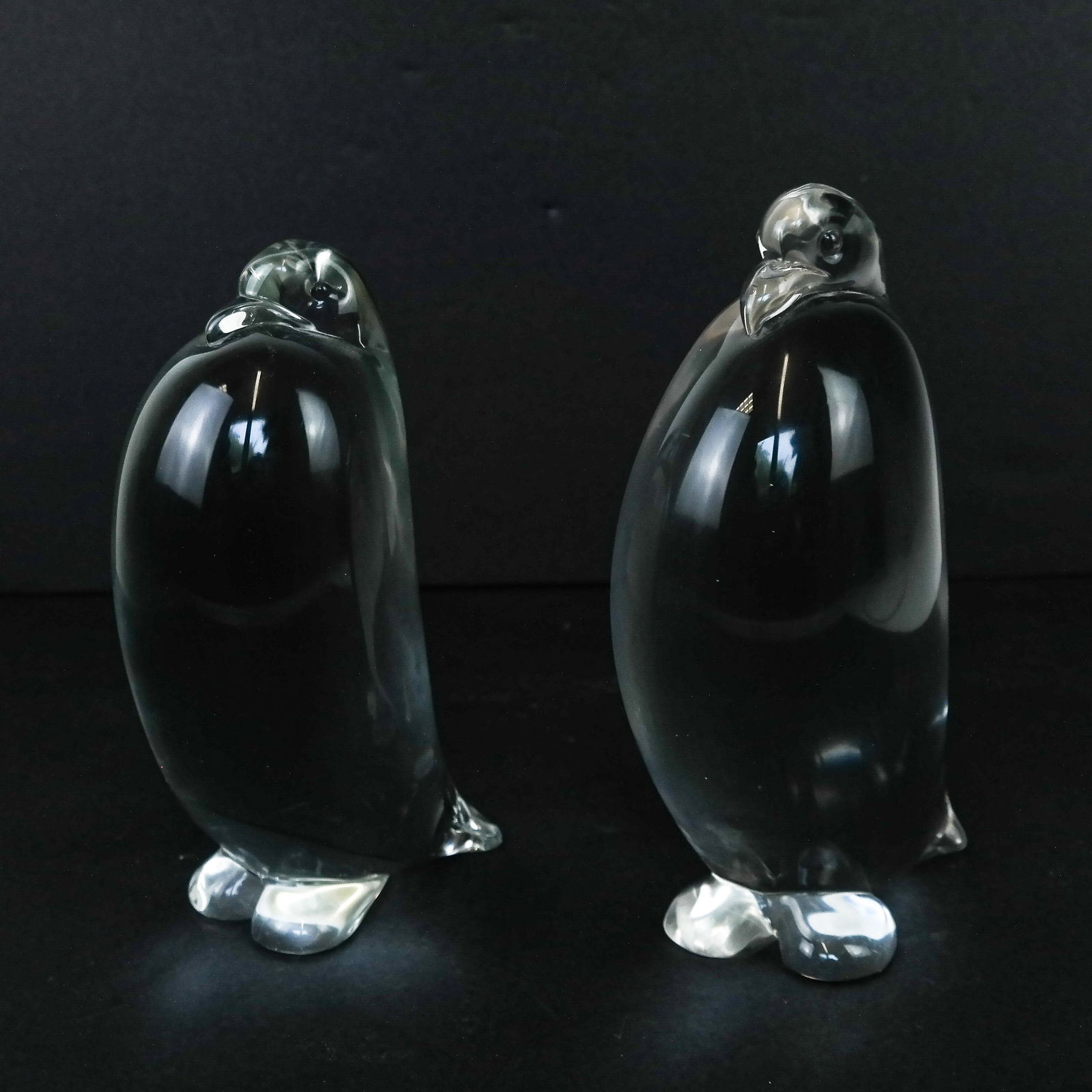 Pair of Clear Glass Bird Sculptures (1 of 7)