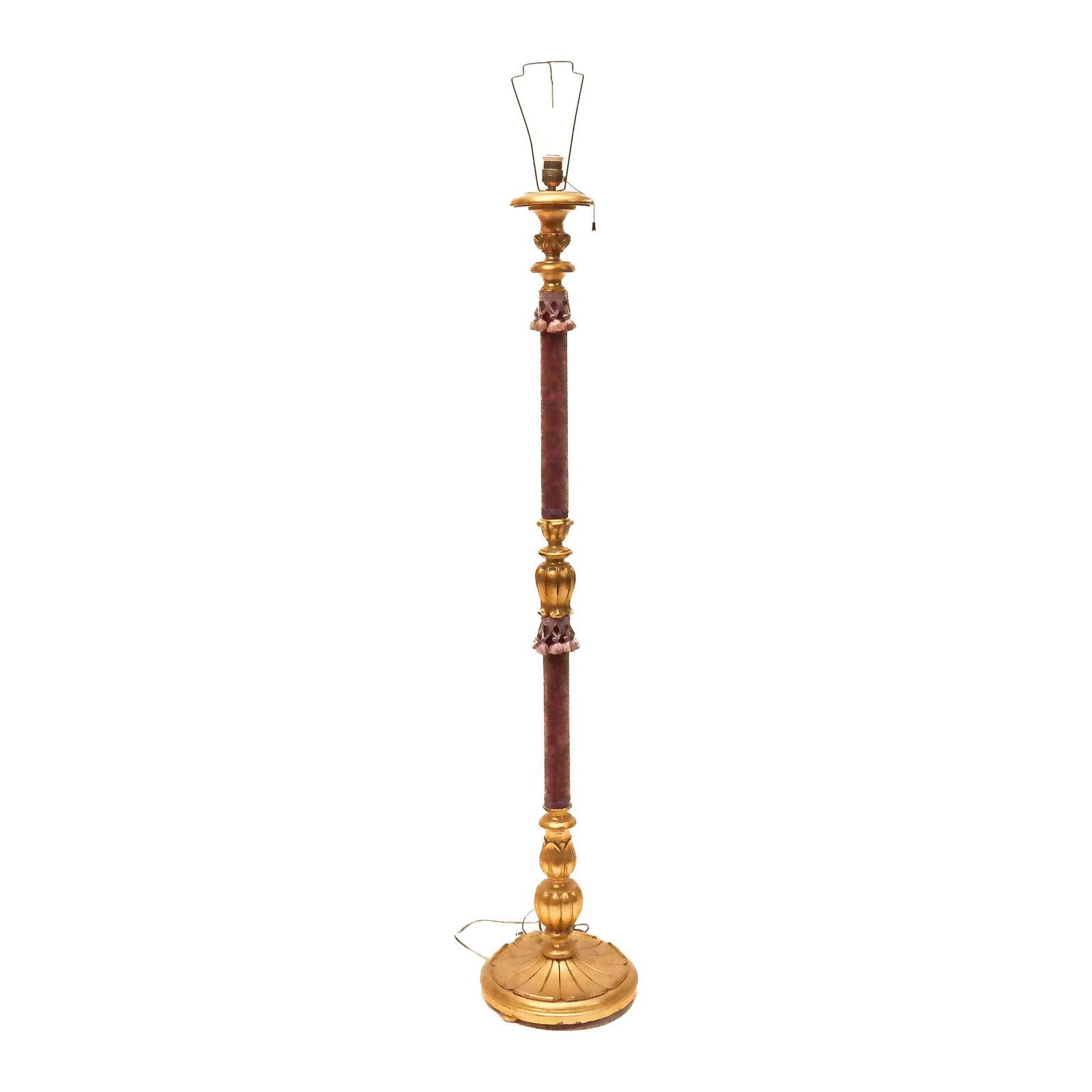 Italian Rococo-Style Giltwood Floor Lamp (1 of 9)