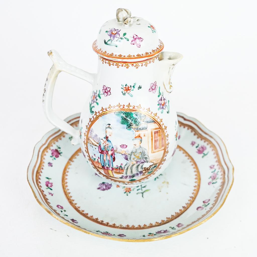 Chinese Export Porcelain Teapot and Dish (1 of 20)