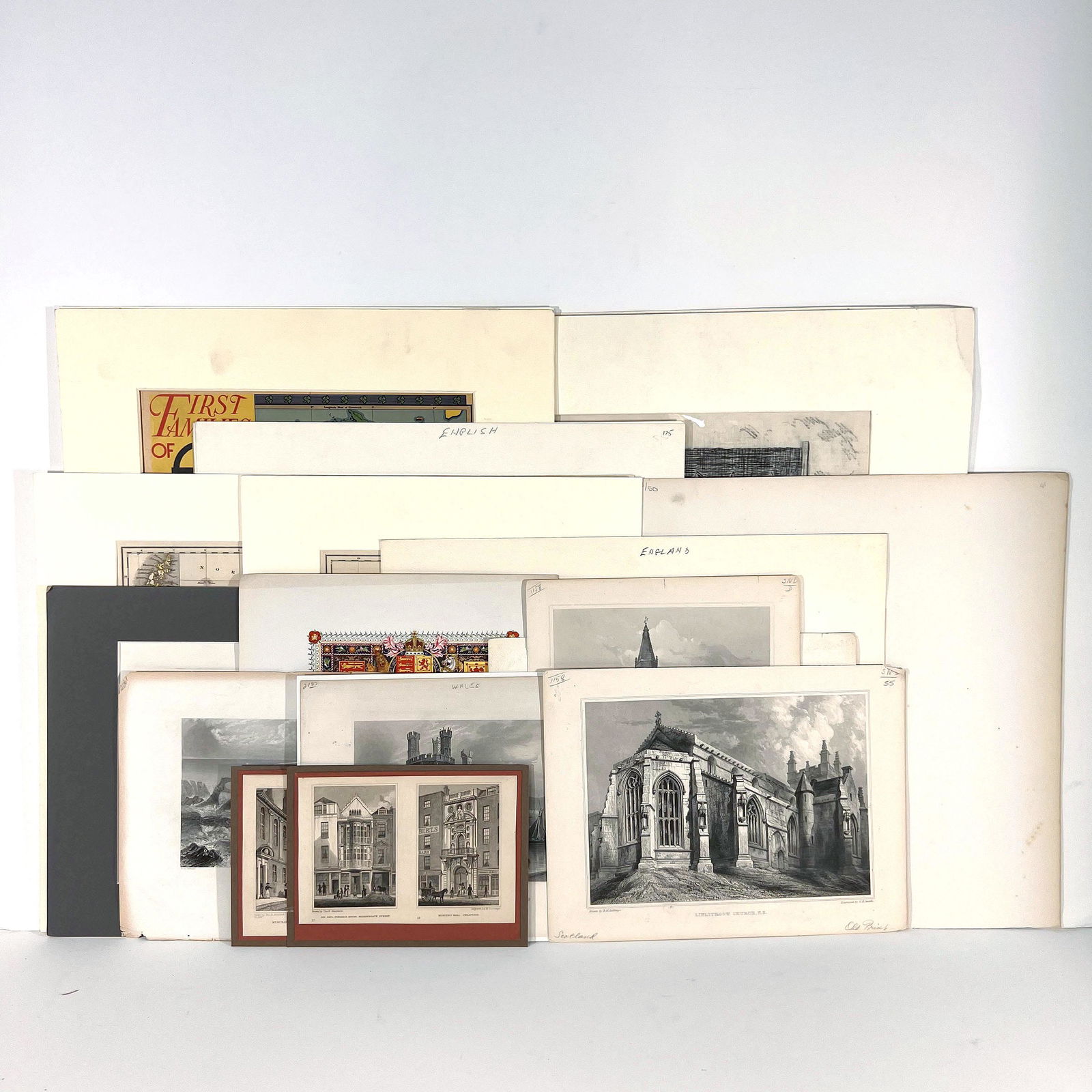 Group of Historical British Isles Maps & Landmarks (1 of 17)