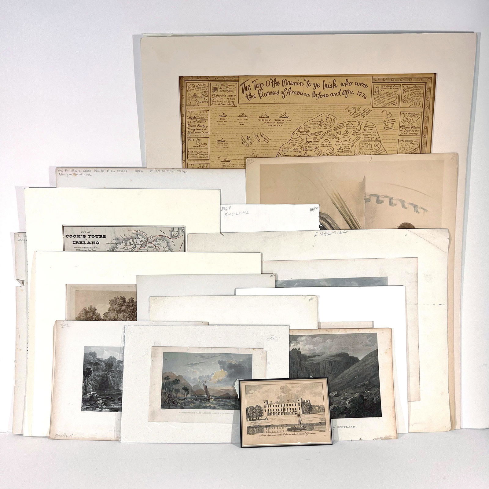 Group of Historical British Isles Maps & Landmarks (1 of 18)