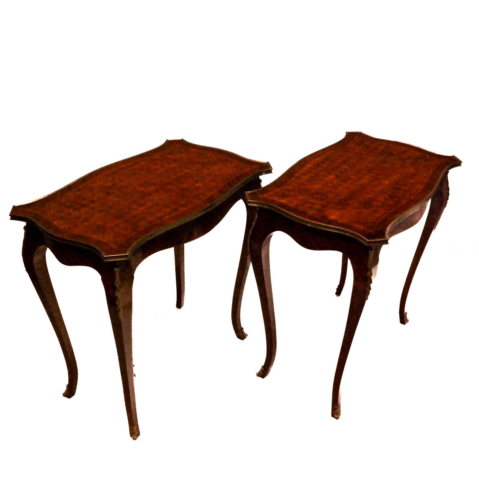 French Rococo-Style Inlaid Occasional Tables (1 of 9)