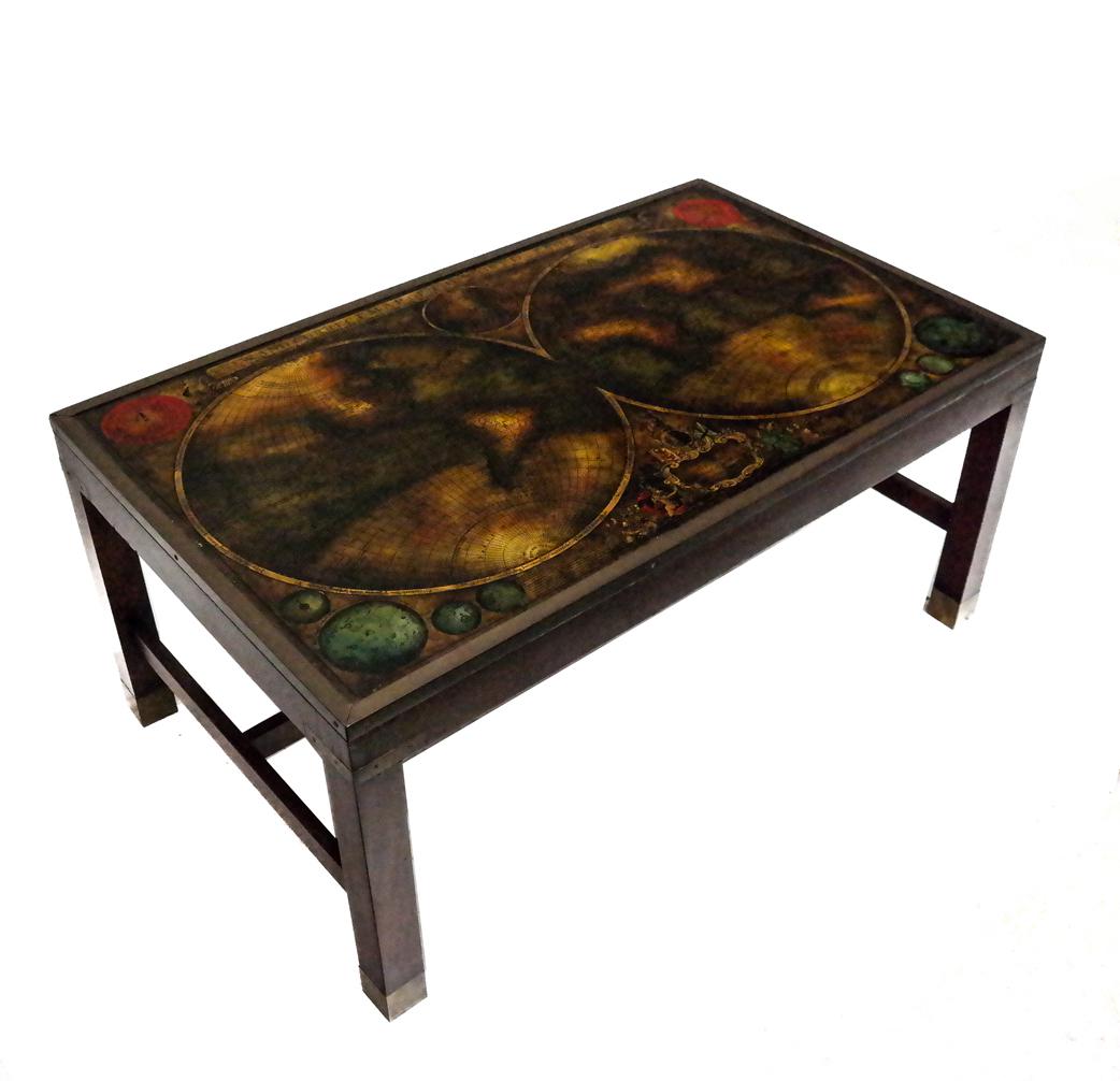 Eglomise World Map Coffee Table (1 of 9)