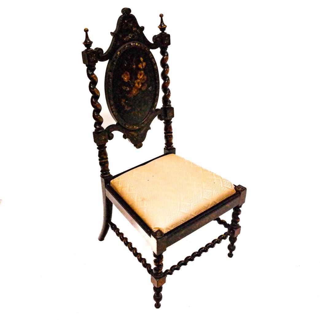 Victorian Parcel Gilt Ebonized Side Chair (1 of 11)