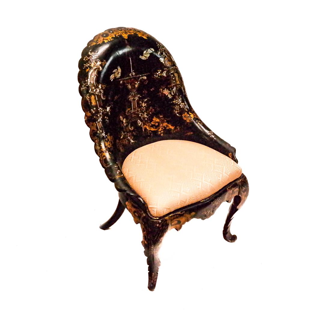 Victorian Papier Mache Slipper Tub Chair (1 of 14)