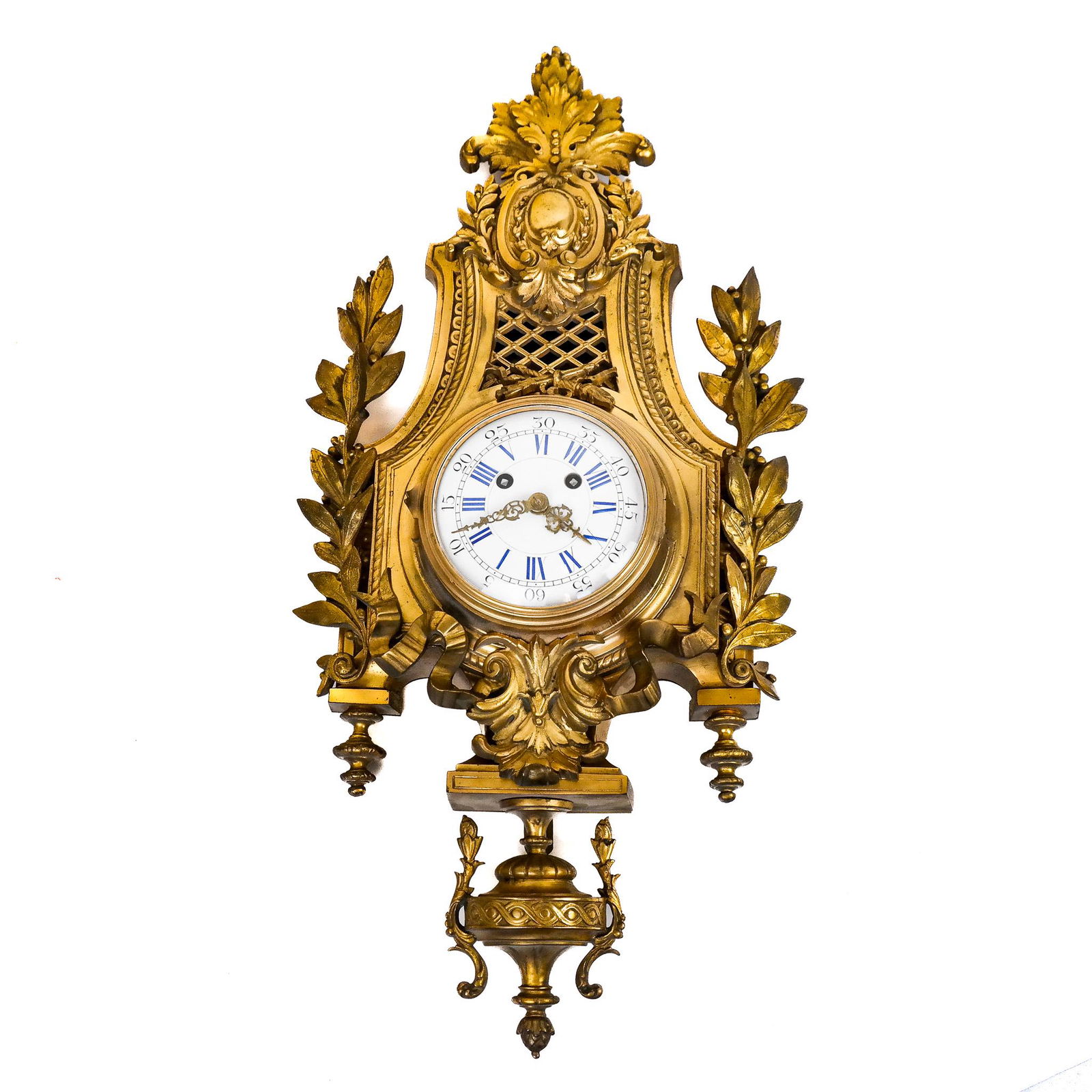 Japy Freres Gilt Bronze Cartel Clock (1 of 11)