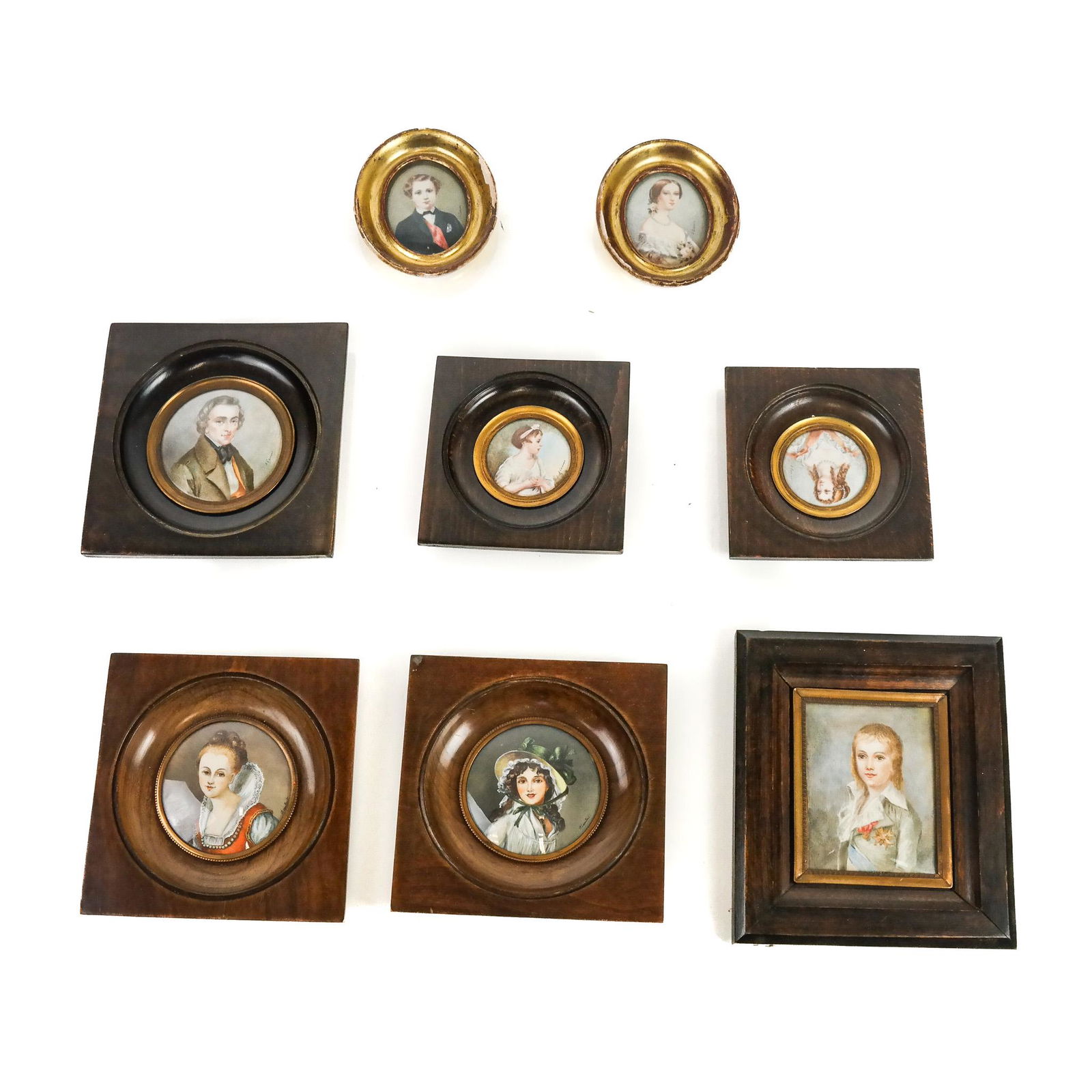 French Framed Portrait Miniatures (8) (1 of 10)