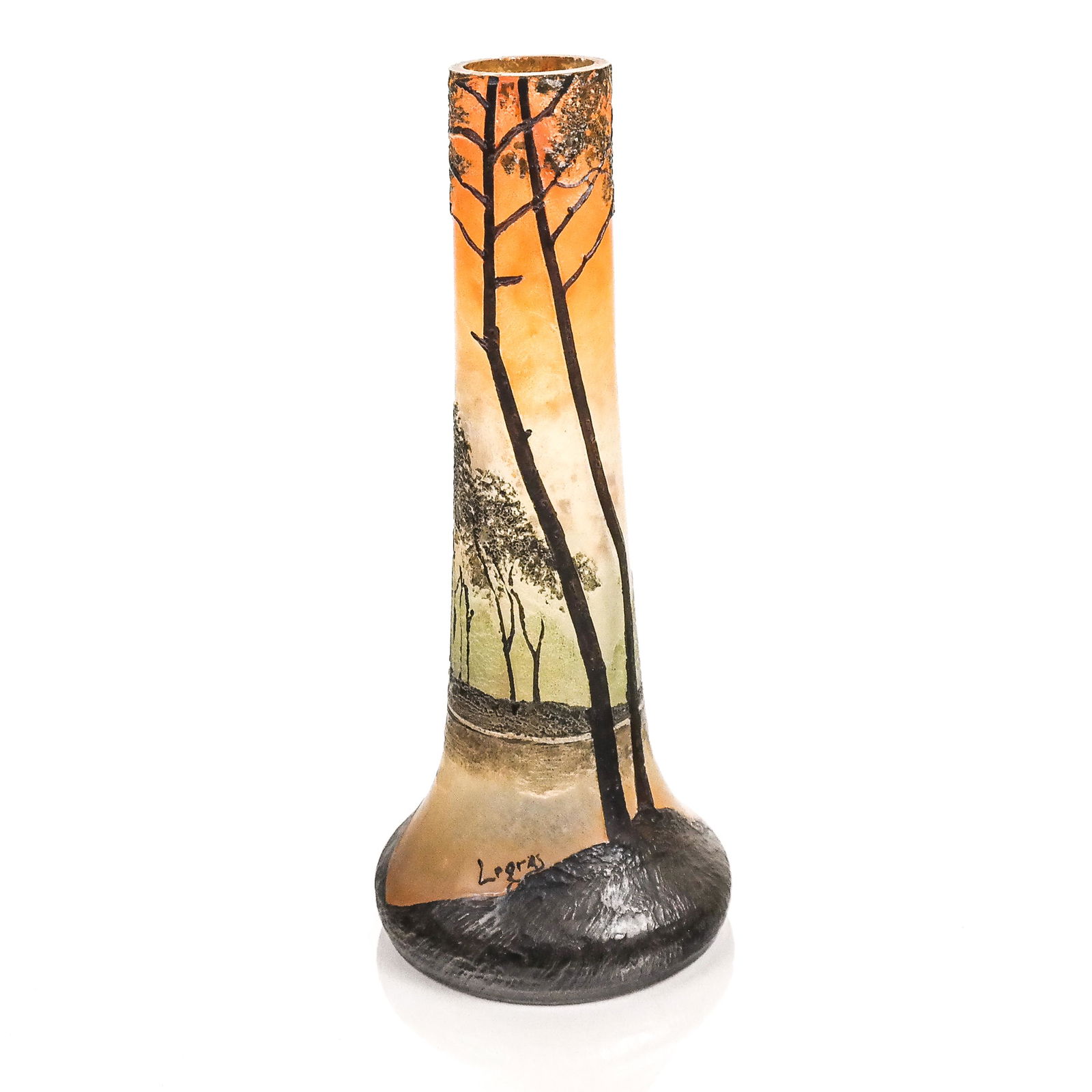 After Legras Small Cameo Glass Vase (1 of 8)