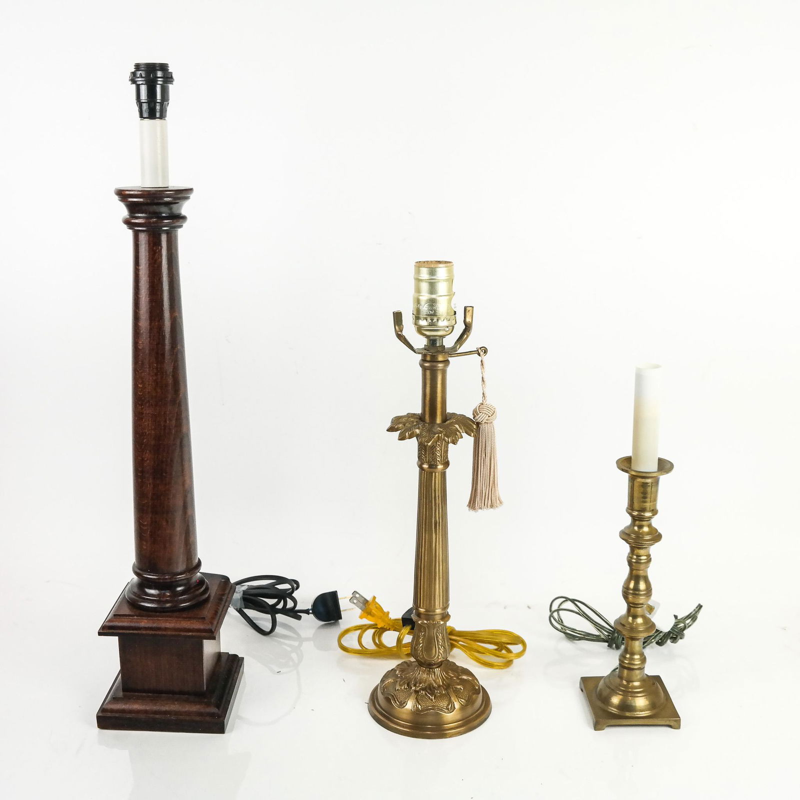 Three Assorted Candlestick Lamps (1 of 8)
