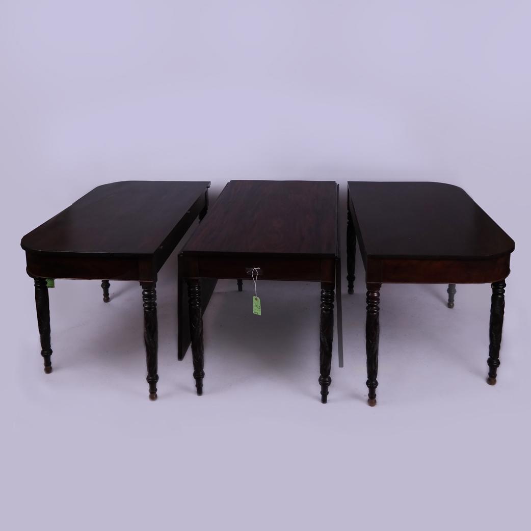 American Carved Mahogany Dining Table (1 of 11)