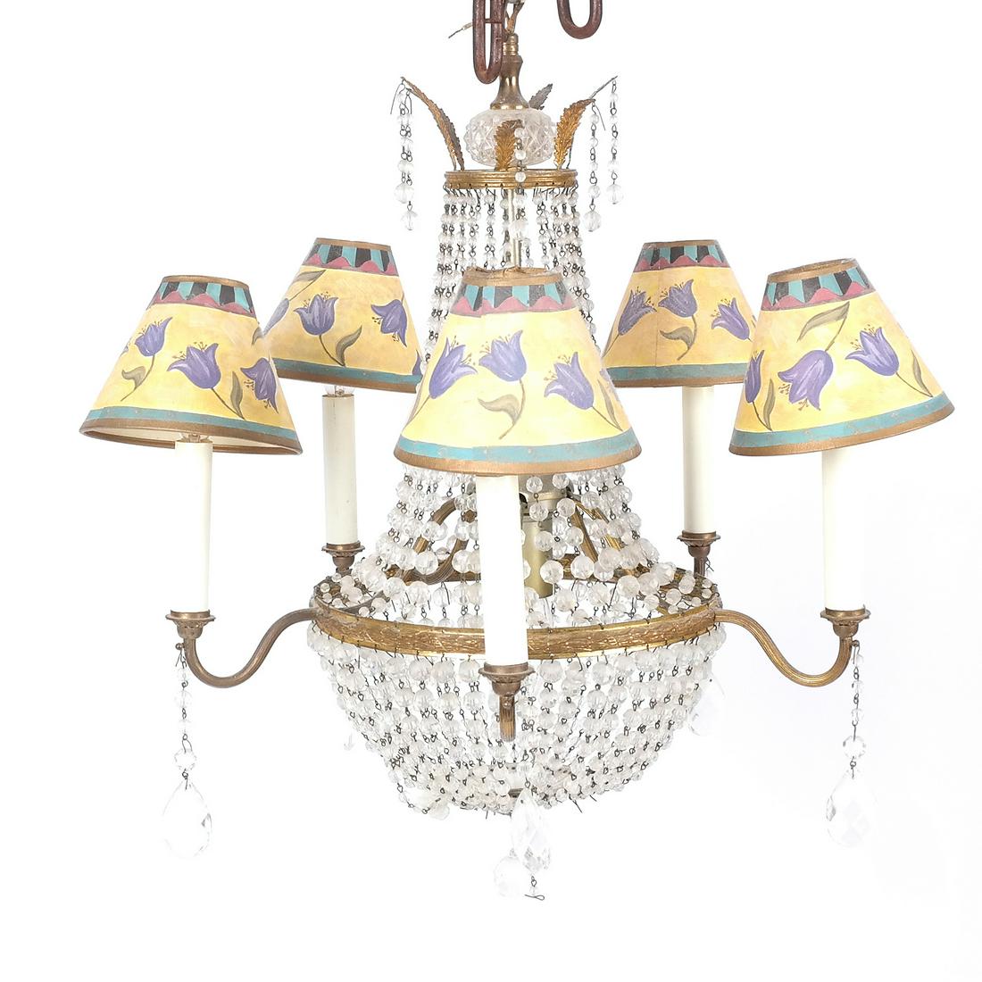 Modern Empire-Style Five-Light Chandelier (1 of 9)