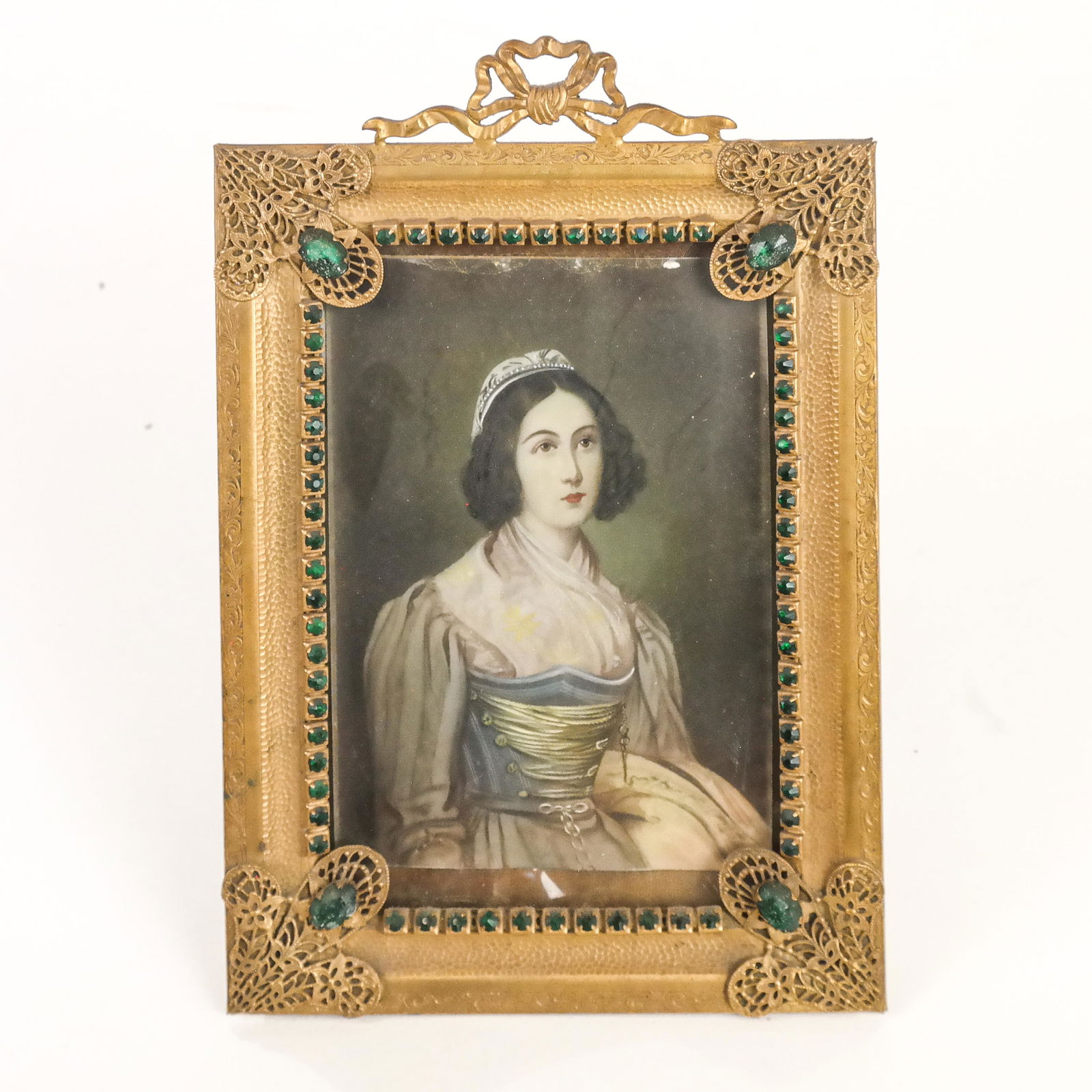 Neoclassical-Style Gilt Metal & Crystal Frame (1 of 5)