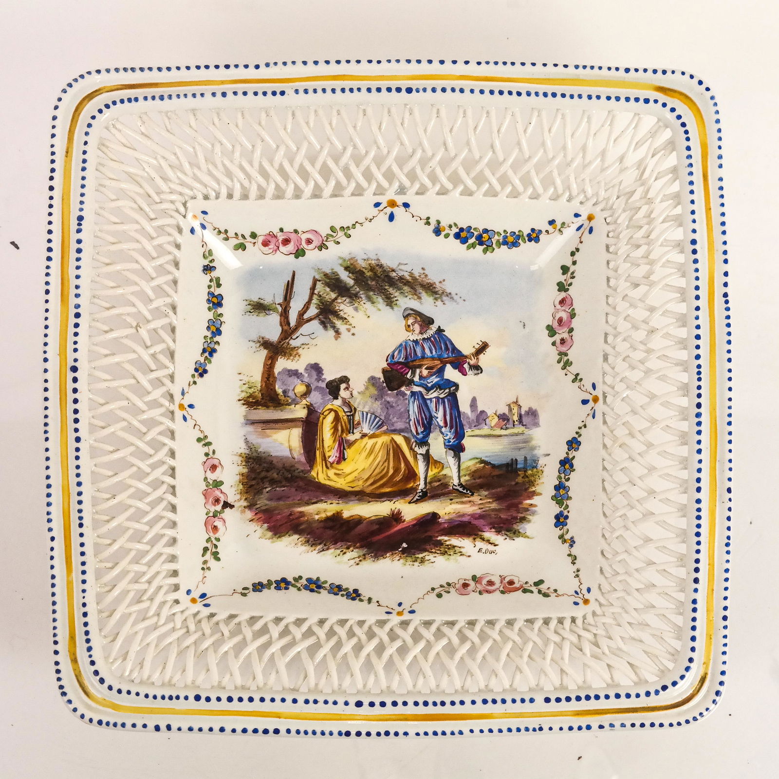 French Reticulated Lattice Faience Porcelain (1 of 10)