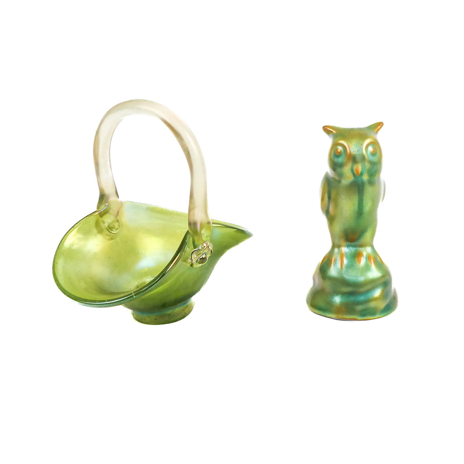 Two Hungarian Green Glass Articles (1 of 8)