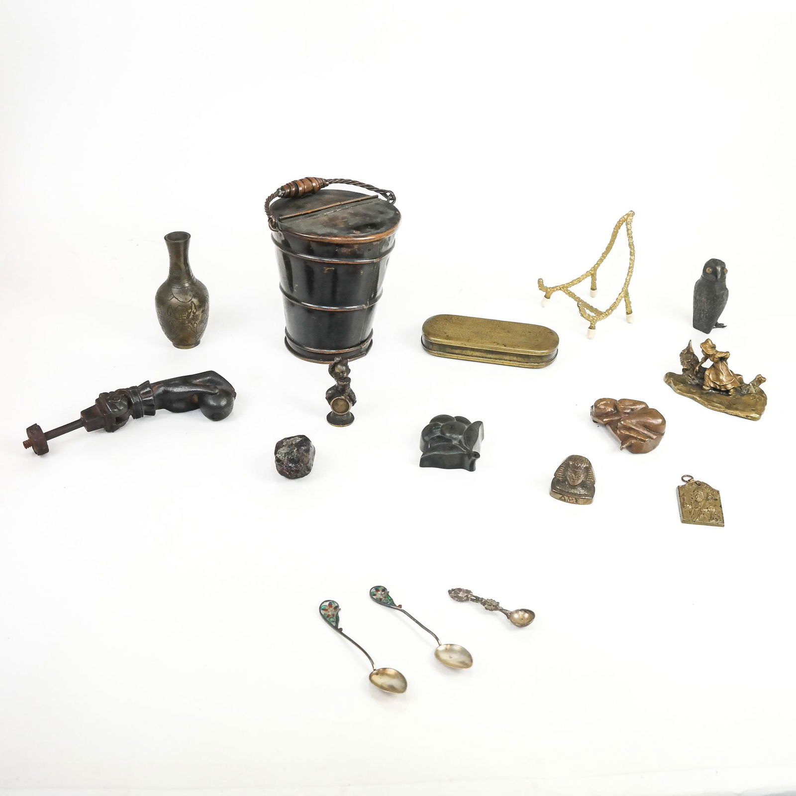 Assembled Group of 14 Decorative Metal Objects (1 of 11)