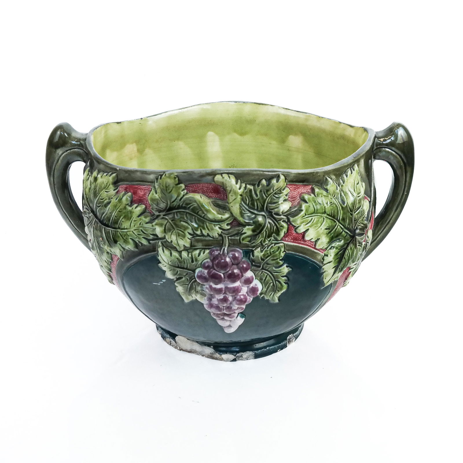 Large Two-Handled Majolica Jardiniere (1 of 9)