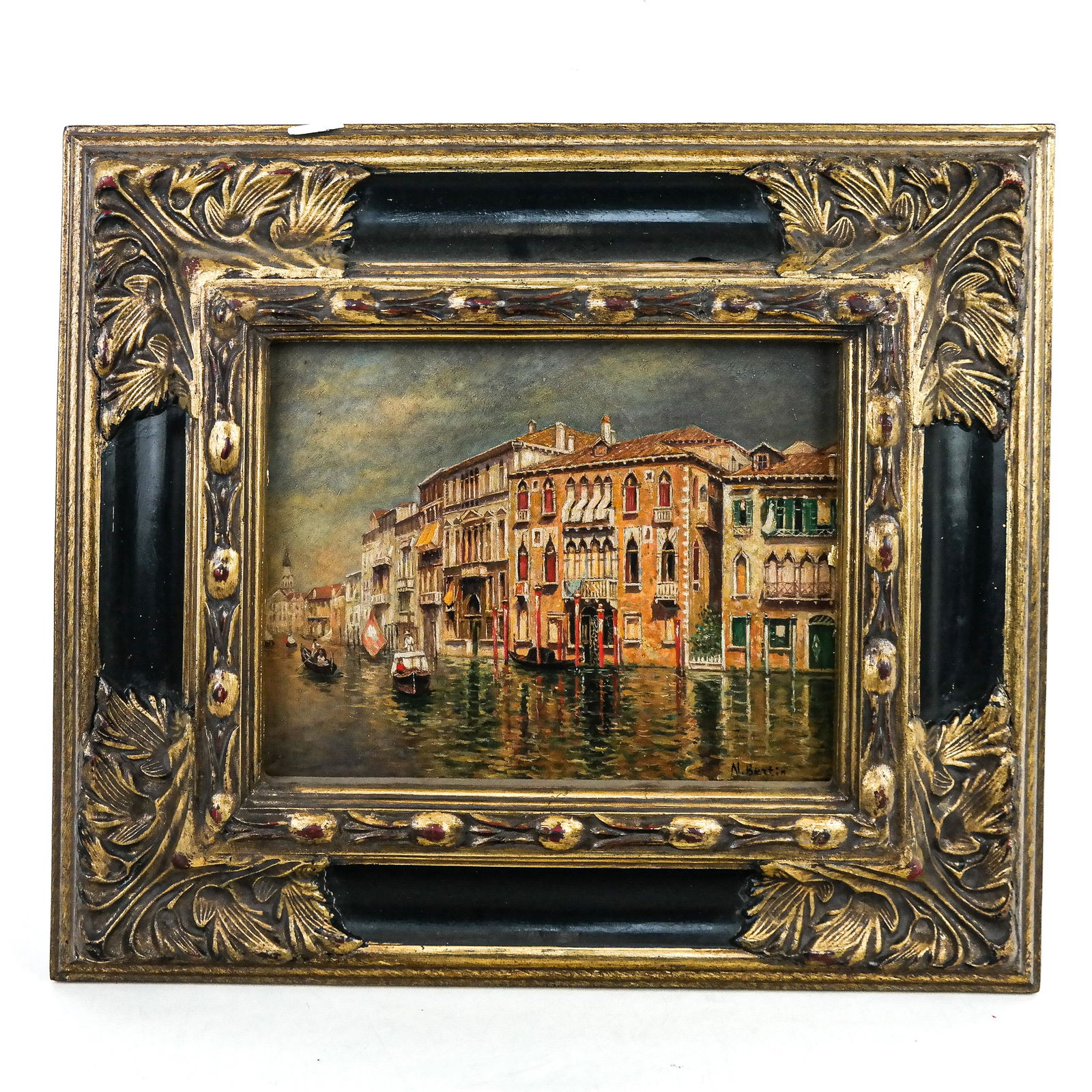 N. BERTIN: Venetian Scene - Oil Painting (1 of 11)