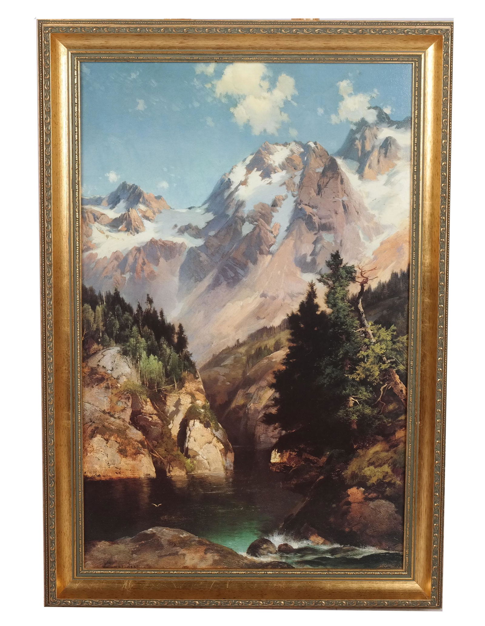 After Thomas MORAN: Rocky Mountain - Giclee Canvas (1 of 7)