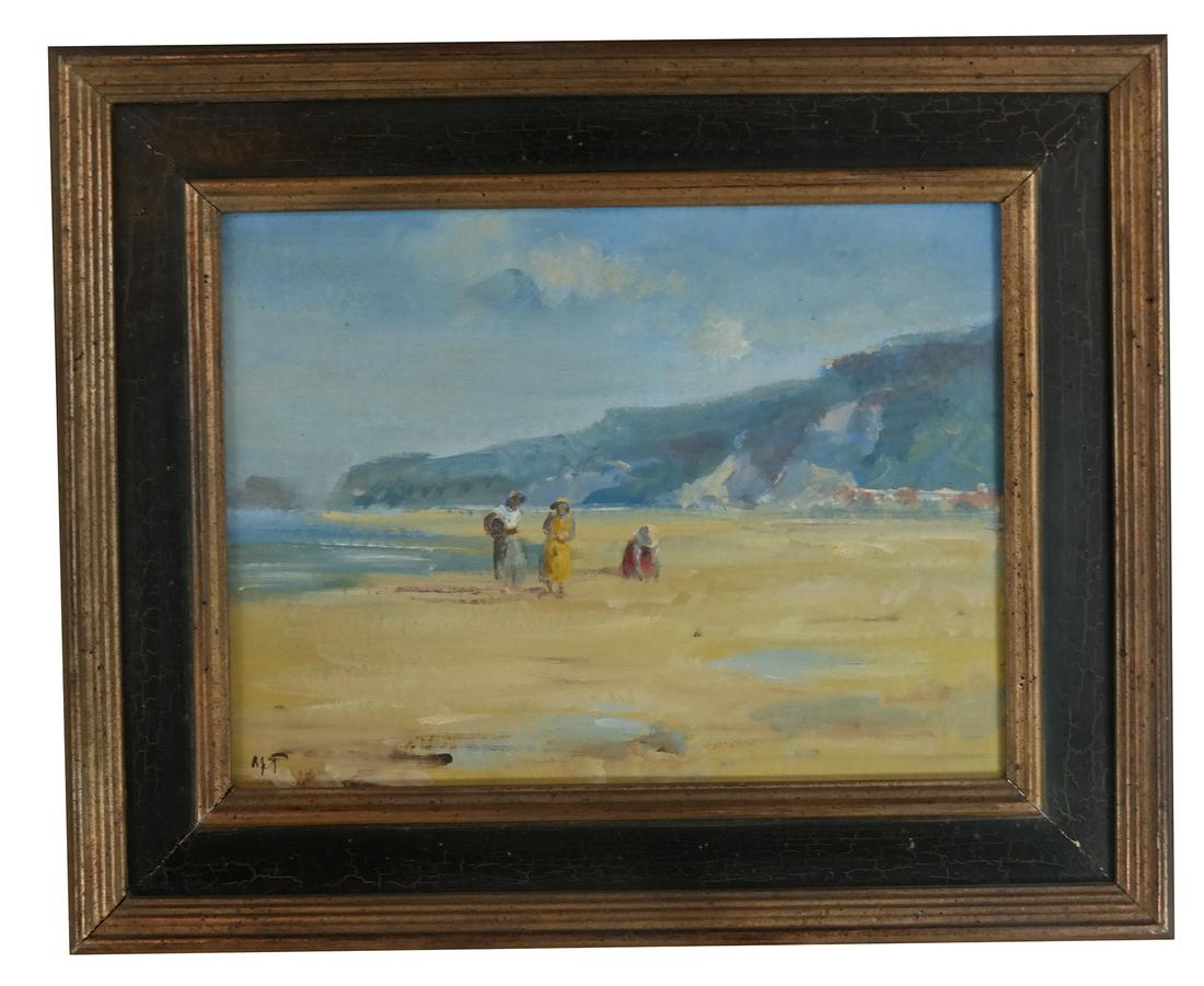 Charles APT: Seascape - Oil on Cardboard, Framed (1 of 8)