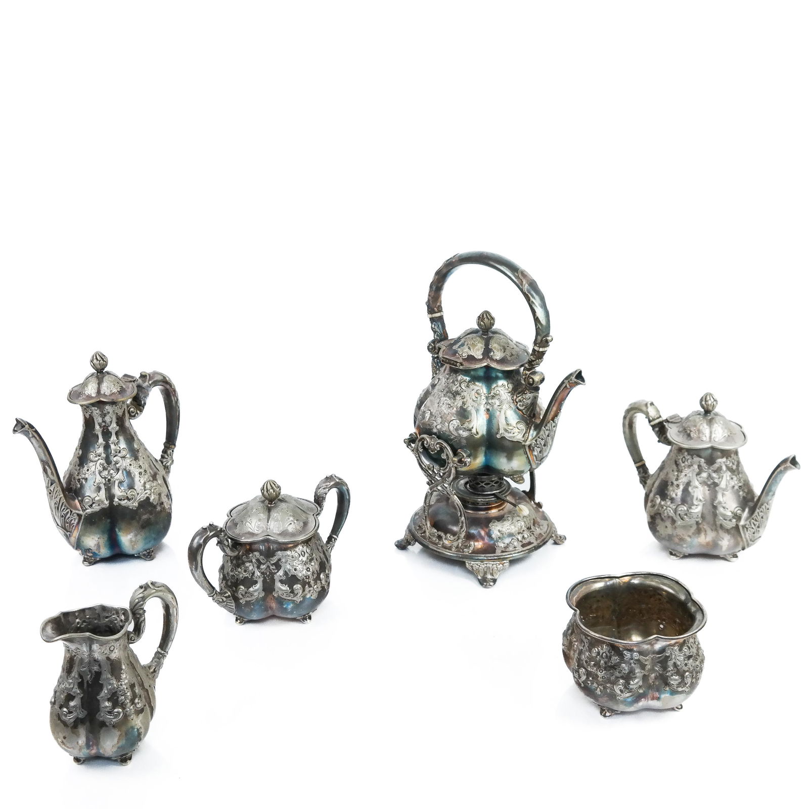 6-Piece Silver Plate Tea & Coffee Service (1 of 11)