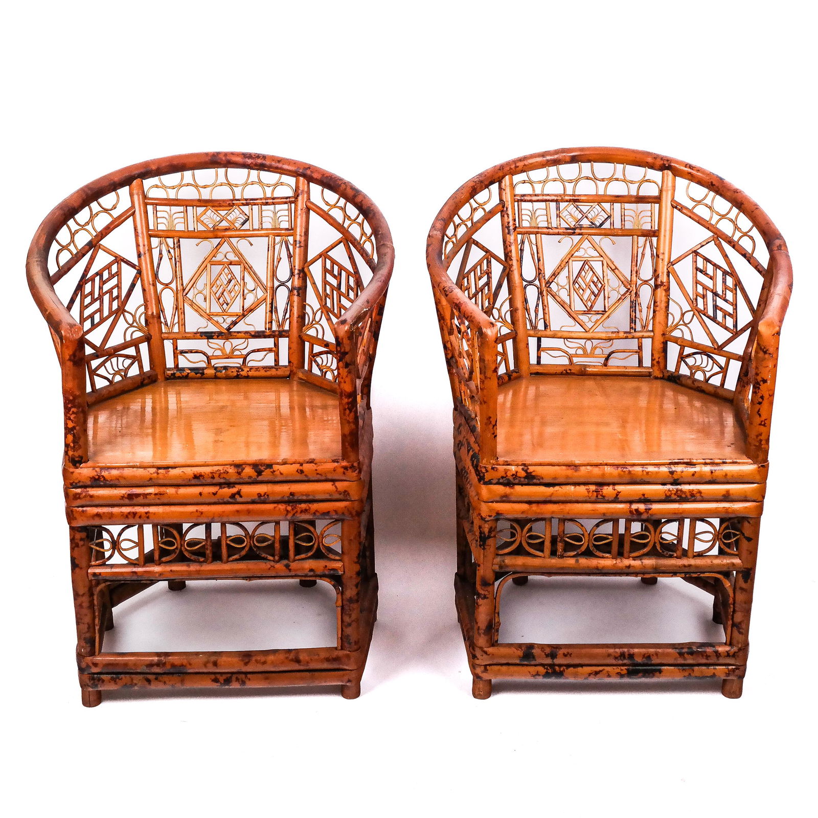 Pair of Bamboo Brighton Pavilion Chairs (1 of 6)