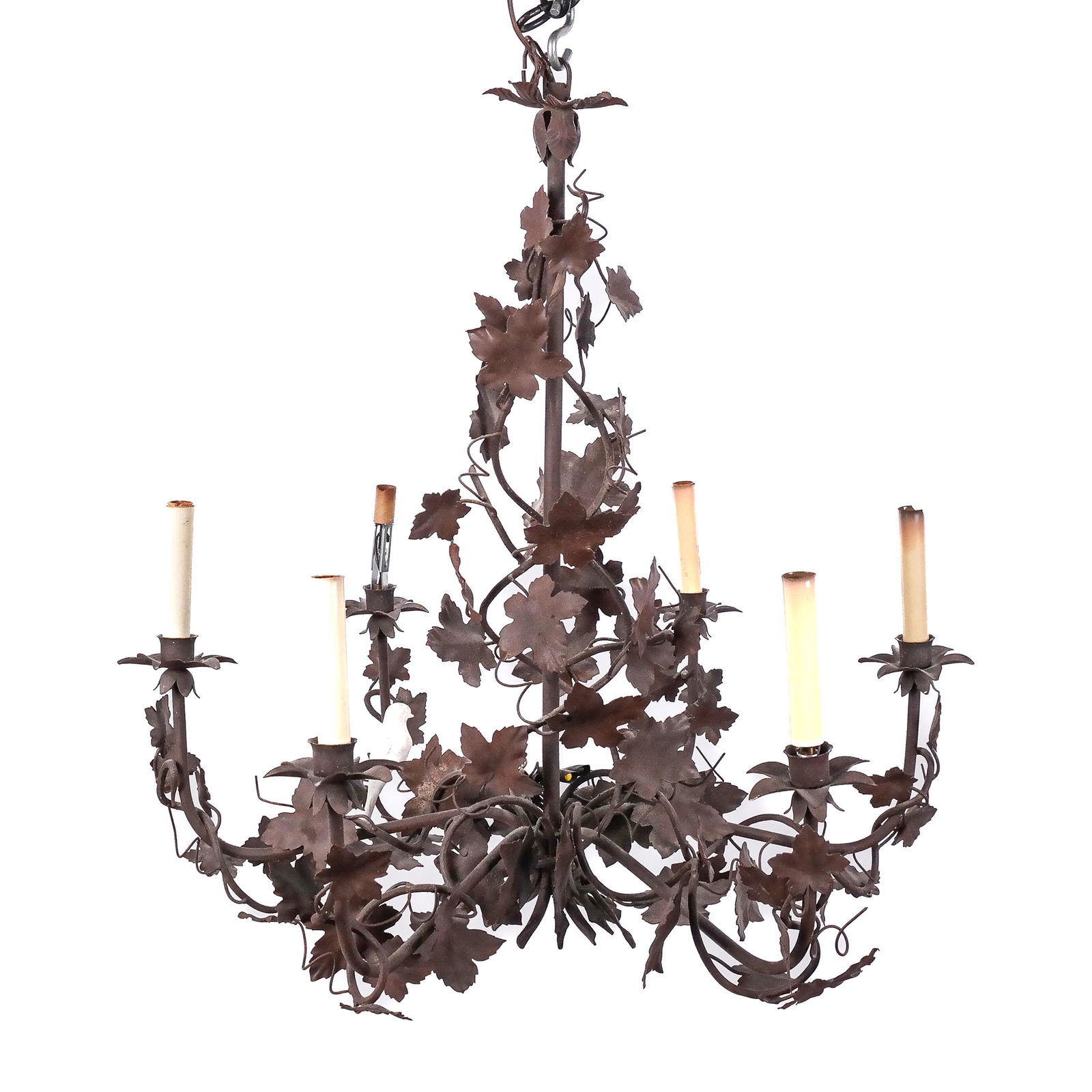 Italian Painted Metal 6-Light Chandelier (1 of 10)