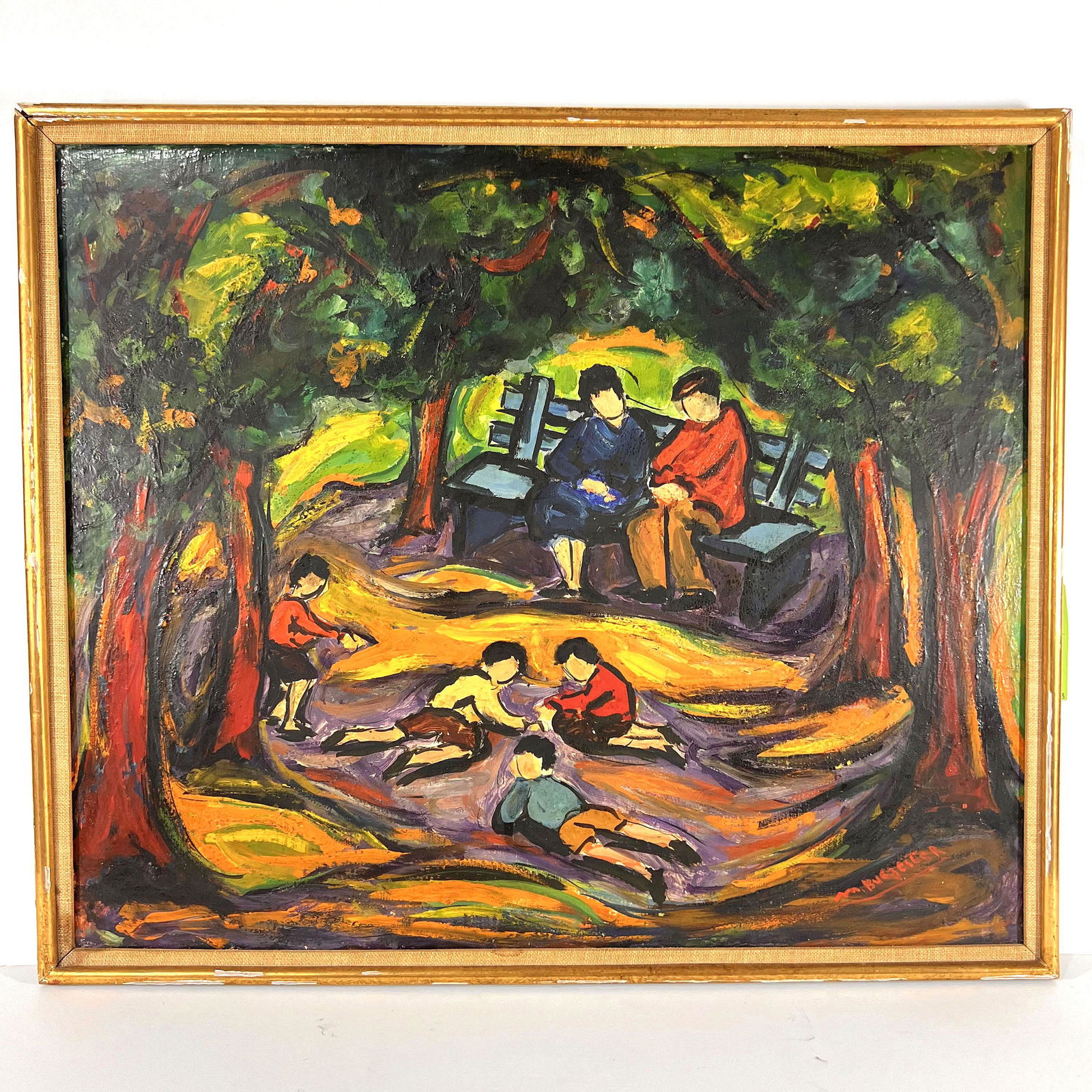 Maxim BUGZESTER: "A Day in the Park," Oil on Board (1 of 9)