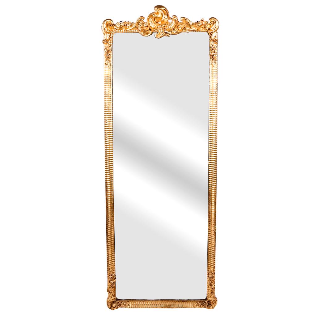 Rococo Revival Carved Giltwood Pier Mirror (1 of 8)