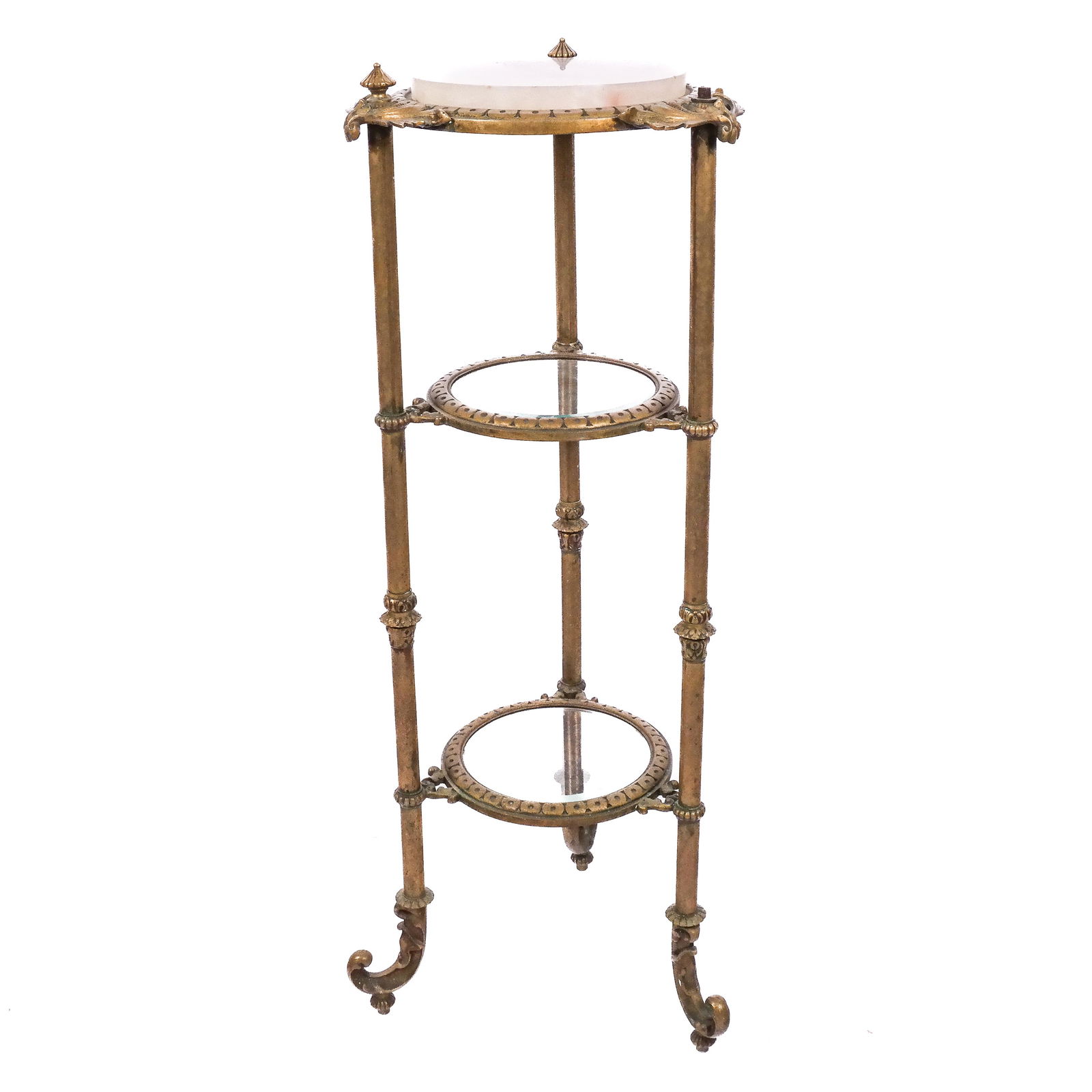 Belle Epoque Brass and Onyx Side Table (1 of 11)