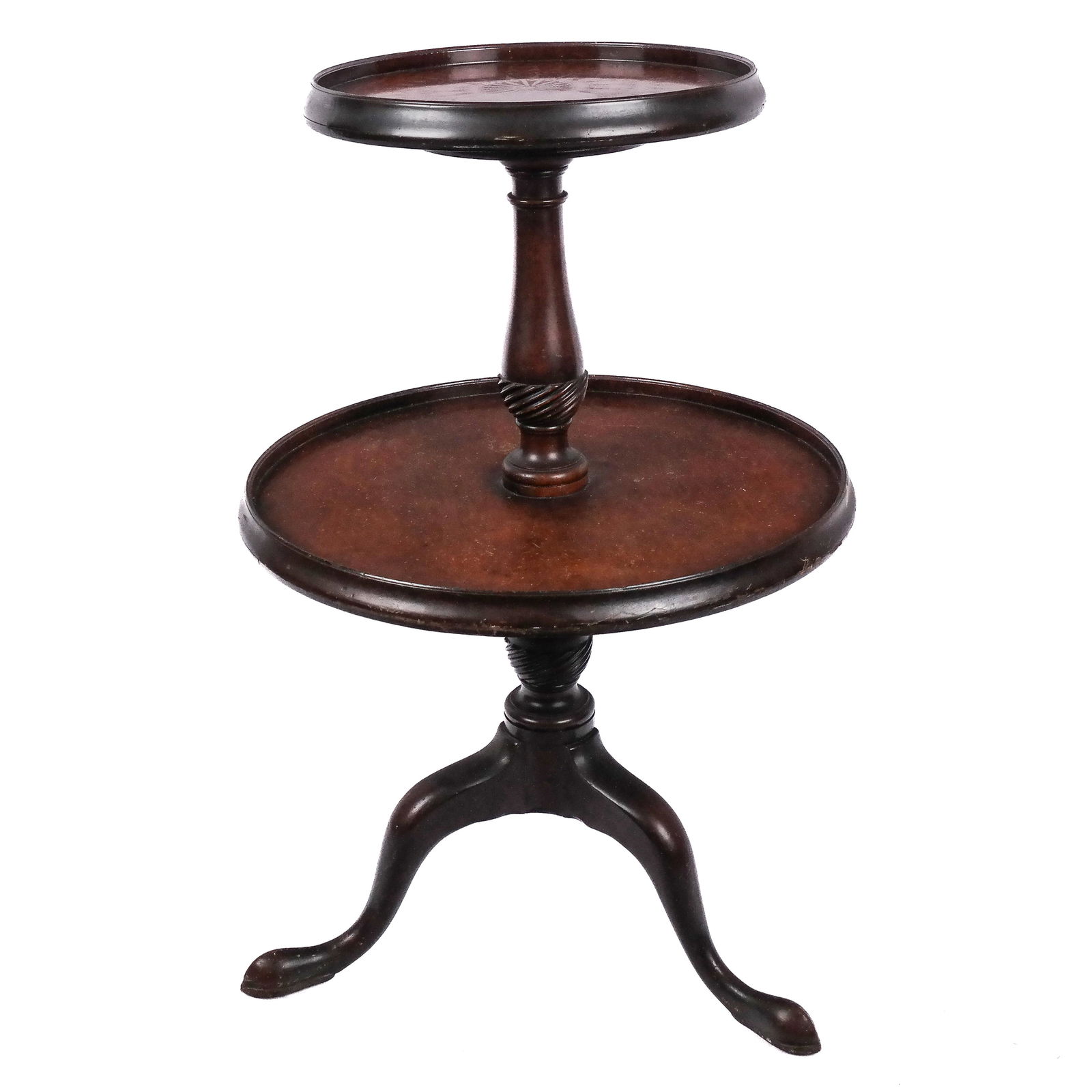 Georgian-Style Mahogany Dumbwaiter Table (1 of 6)