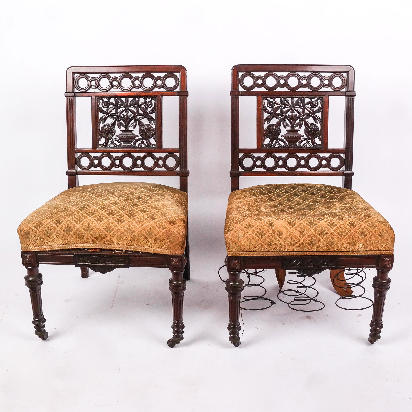 Pair of Classical Revival Carved Side Chairs (1 of 7)