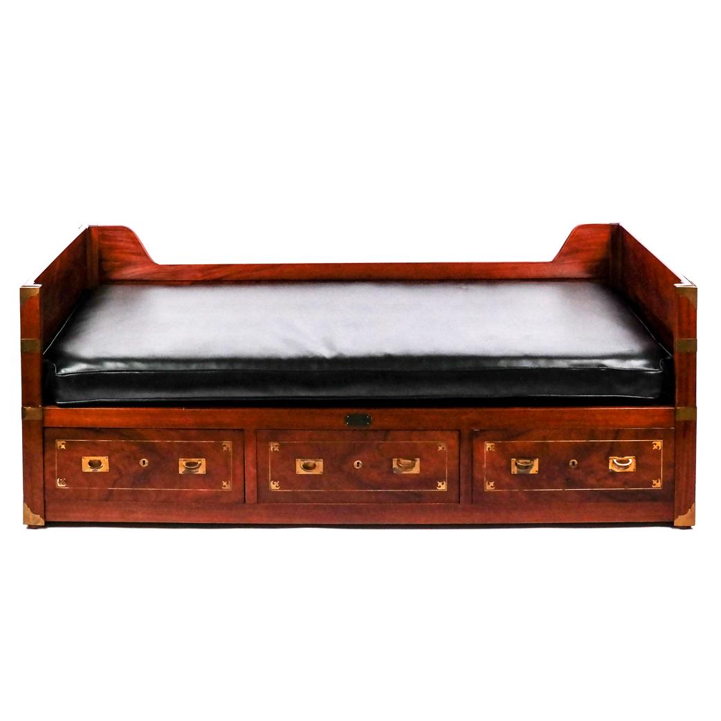 Empire Campaign-Style Mahogany Daybed (1 of 12)