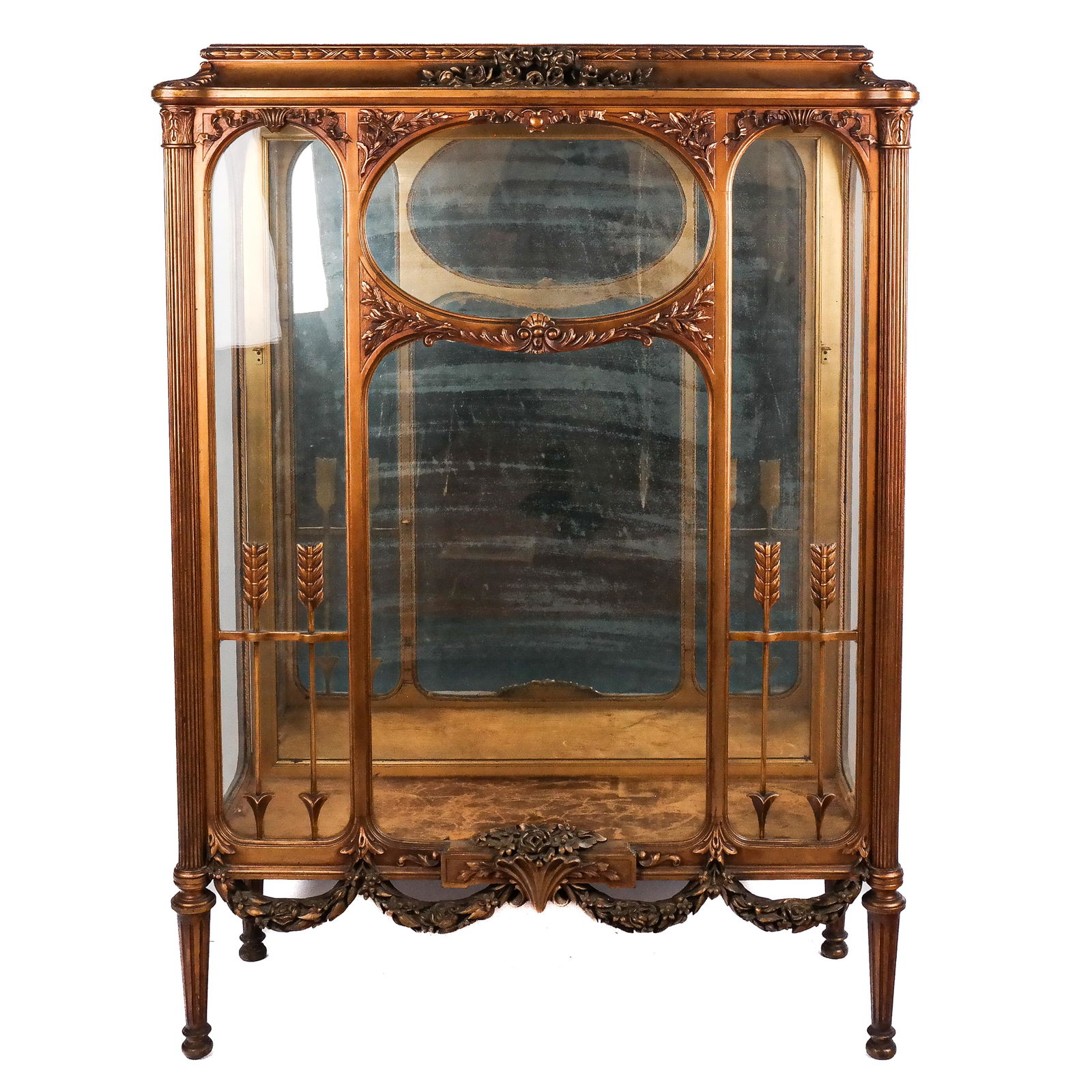 Neoclassical-Style Giltwood Vitrine Cabinet (1 of 14)