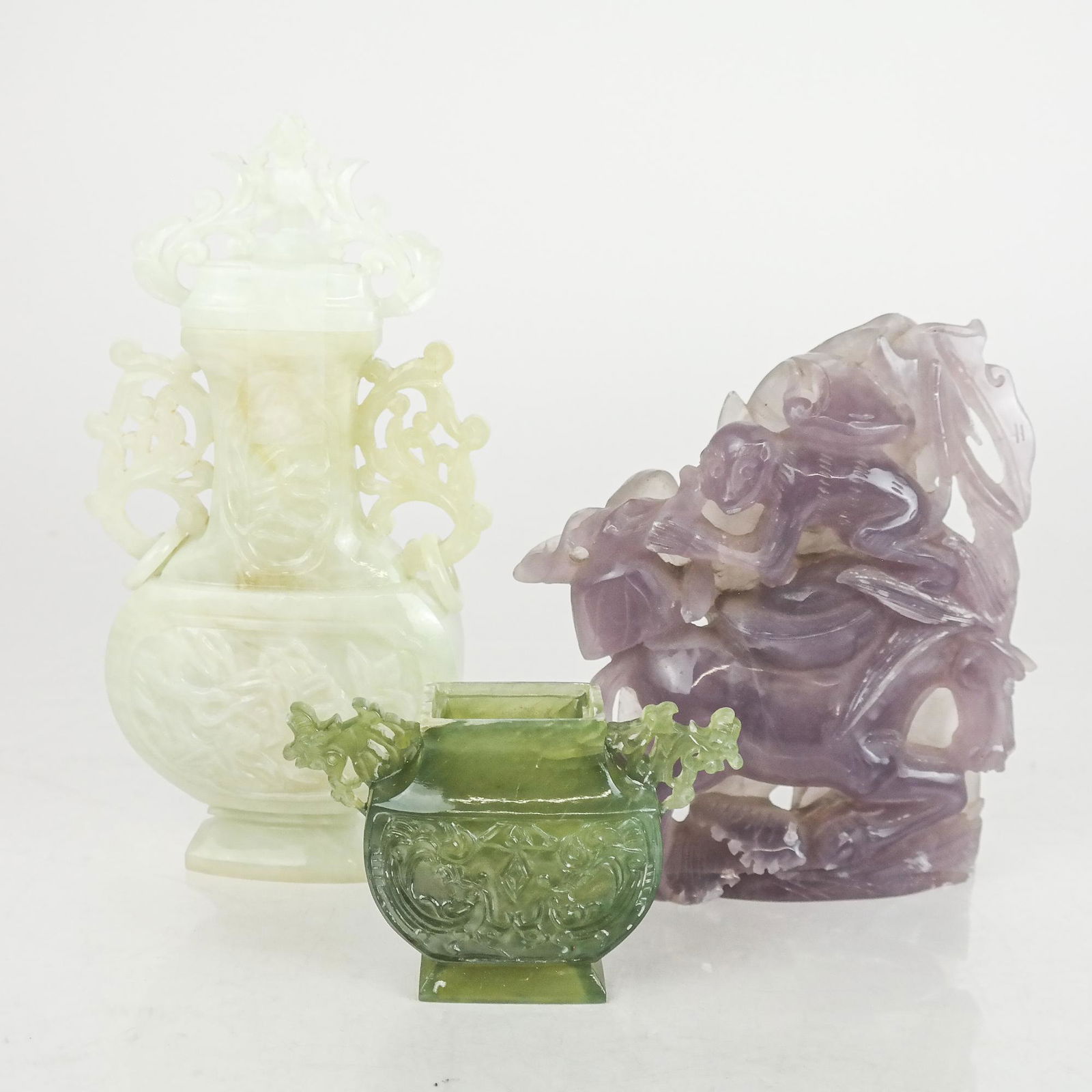 Three Hardstone Carved Items (1 of 18)