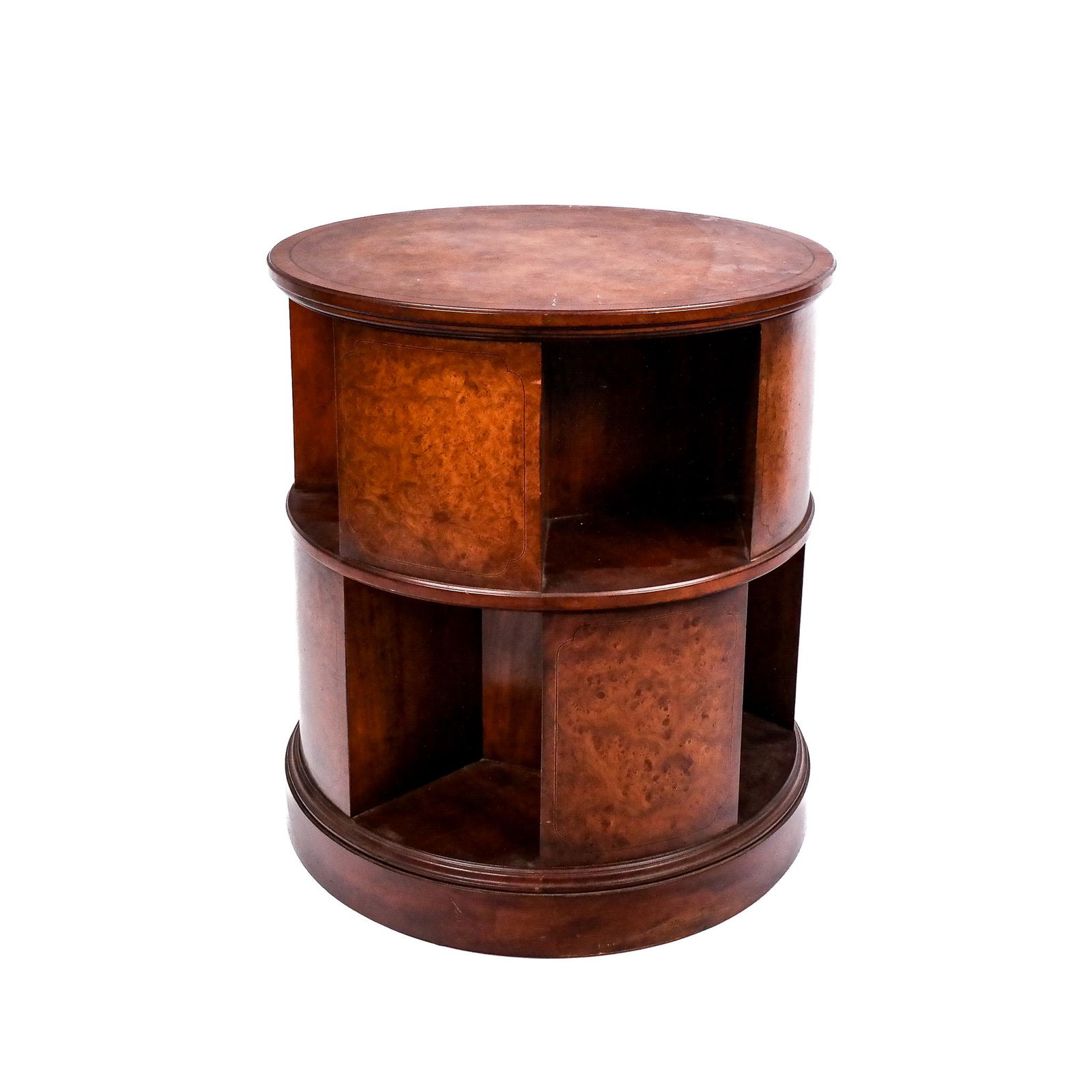 Burled Wood Revolving Book Stand (1 of 7)