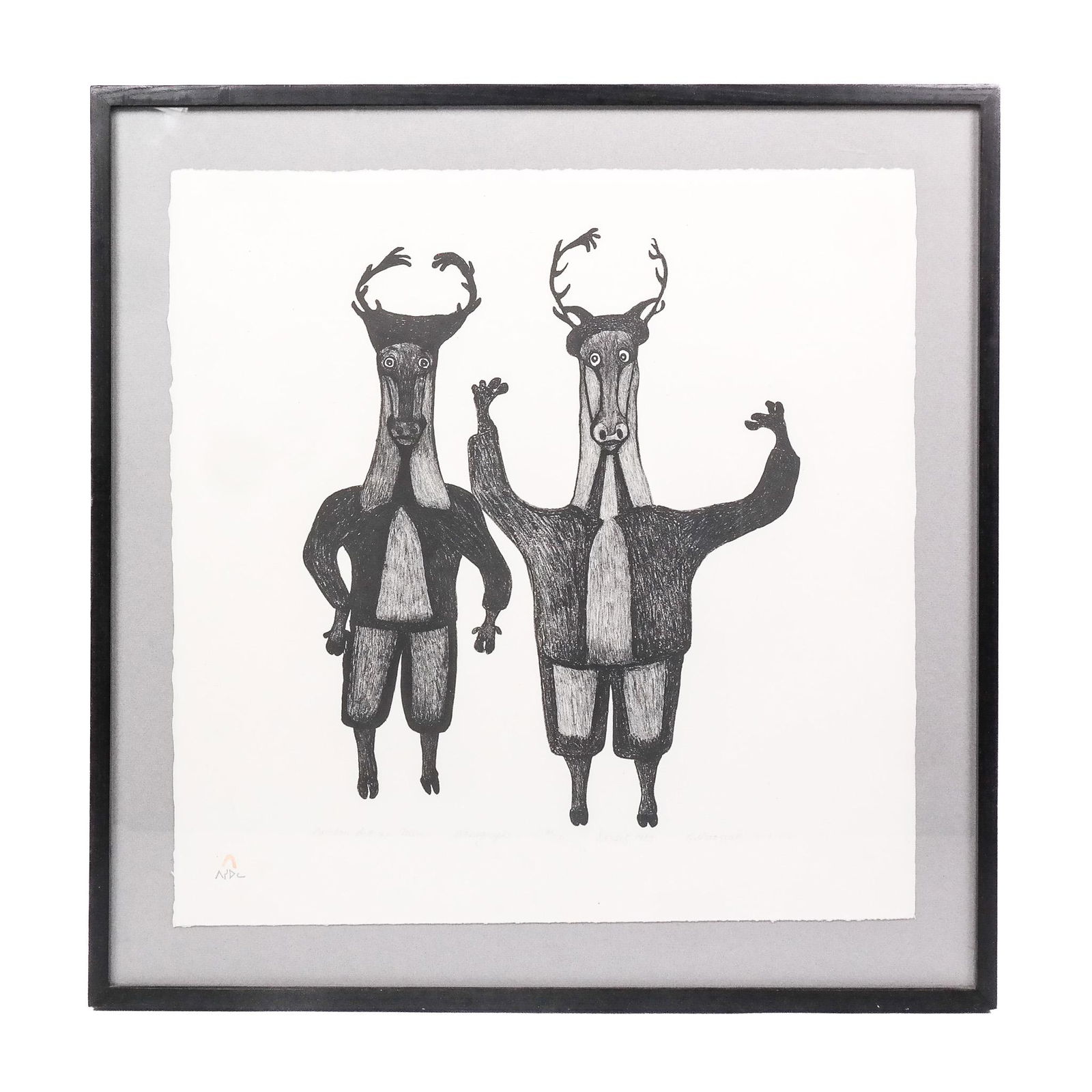 Two Inuit Lithos Signed by Artist (1 of 19)