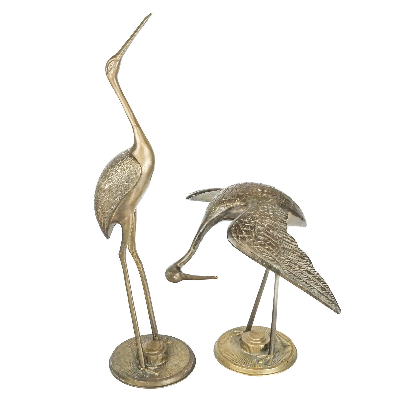 Pair of Brass Heron Sculptures (1 of 18)